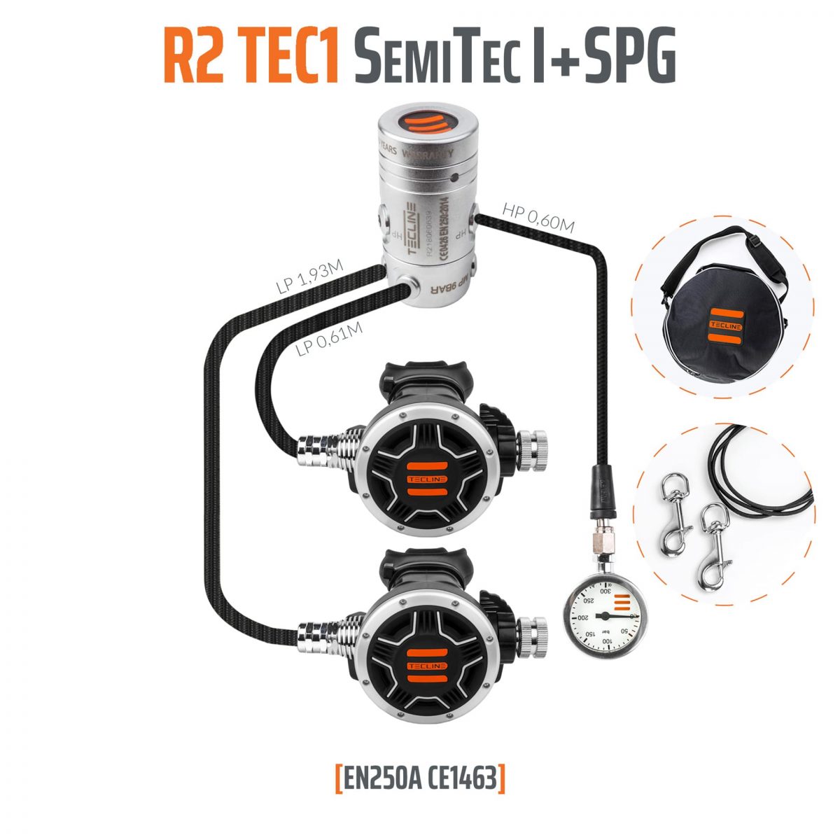 REGULATOR R2 TEC1 SEMITEC I SET WITH SPG - EN250A 10005-05 opti