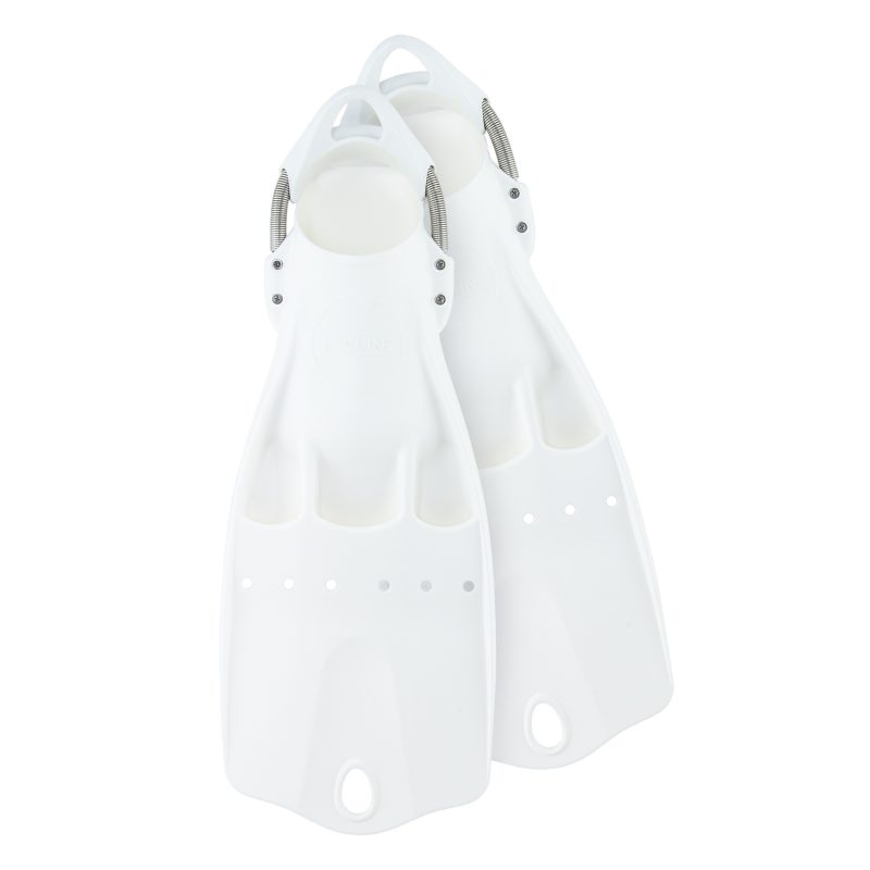 RUBBER FINS LIGHTJET WITH SS SPRING STRAPS L - WHITE T40016-2